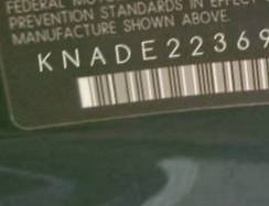 VIN prefix KNADE2236964
