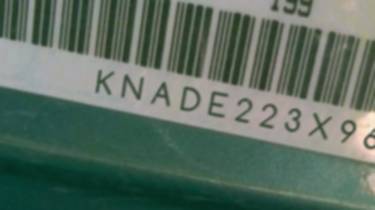 VIN prefix KNADE223X964