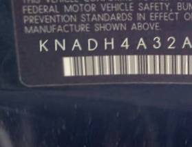 VIN prefix KNADH4A32A65