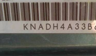 VIN prefix KNADH4A33B67