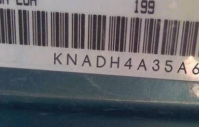 VIN prefix KNADH4A35A65