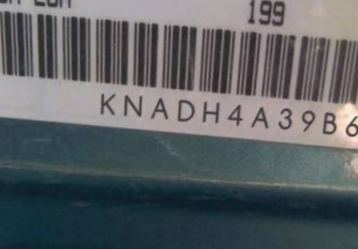 VIN prefix KNADH4A39B68