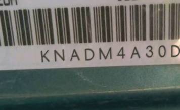 VIN prefix KNADM4A30D63