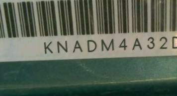 VIN prefix KNADM4A32D62