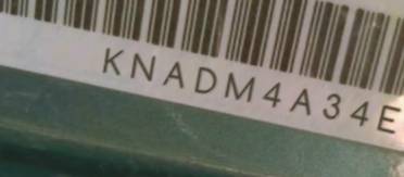VIN prefix KNADM4A34E64