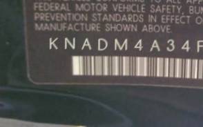 VIN prefix KNADM4A34F65