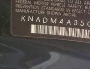 VIN prefix KNADM4A35C60