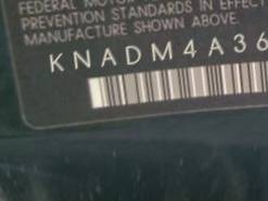 VIN prefix KNADM4A36D61
