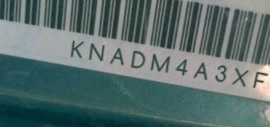 VIN prefix KNADM4A3XF64