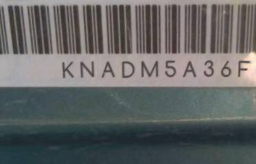 VIN prefix KNADM5A36F65