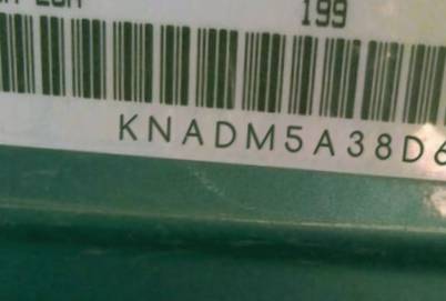 VIN prefix KNADM5A38D63