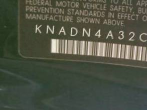 VIN prefix KNADN4A32C60