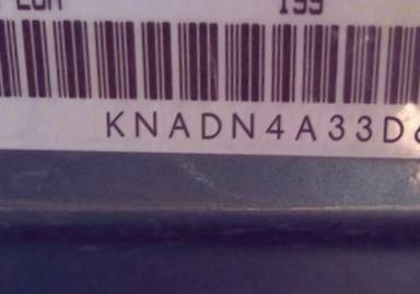 VIN prefix KNADN4A33D60