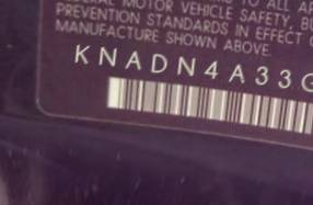 VIN prefix KNADN4A33G66