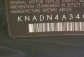 VIN prefix KNADN4A34C60