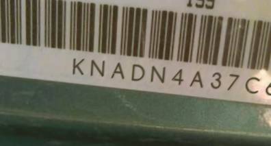 VIN prefix KNADN4A37C60