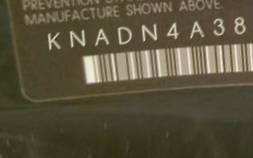 VIN prefix KNADN4A38F64