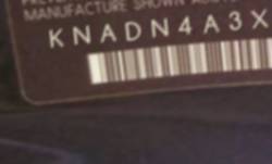 VIN prefix KNADN4A3XE63