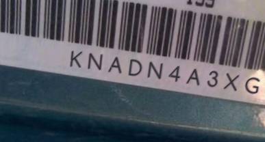 VIN prefix KNADN4A3XG66