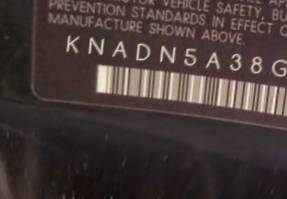 VIN prefix KNADN5A38G66