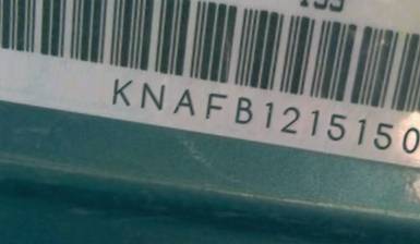 VIN prefix KNAFB1215150