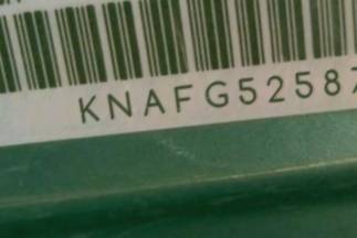 VIN prefix KNAFG5258771