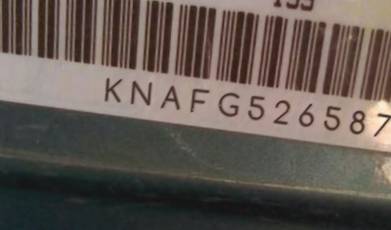 VIN prefix KNAFG5265871