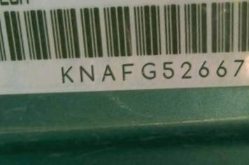 VIN prefix KNAFG5266771