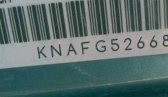 VIN prefix KNAFG5266872