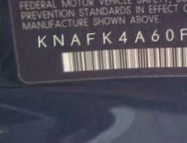 VIN prefix KNAFK4A60F52