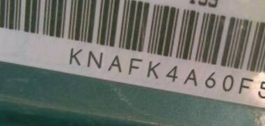 VIN prefix KNAFK4A60F54