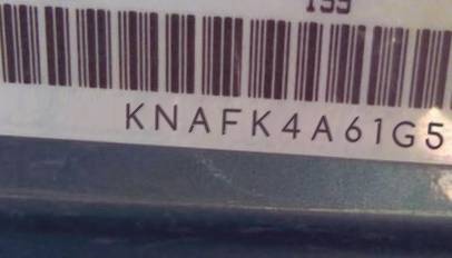 VIN prefix KNAFK4A61G56