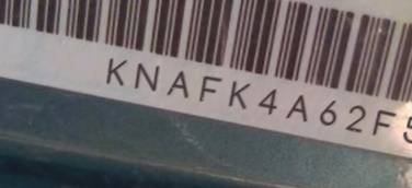 VIN prefix KNAFK4A62F53