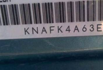 VIN prefix KNAFK4A63E52