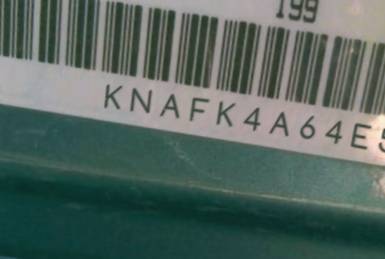 VIN prefix KNAFK4A64E51