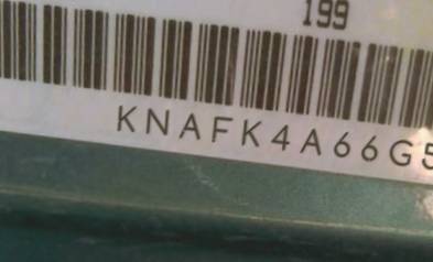 VIN prefix KNAFK4A66G55