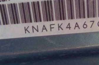 VIN prefix KNAFK4A67G56
