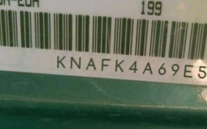 VIN prefix KNAFK4A69E52