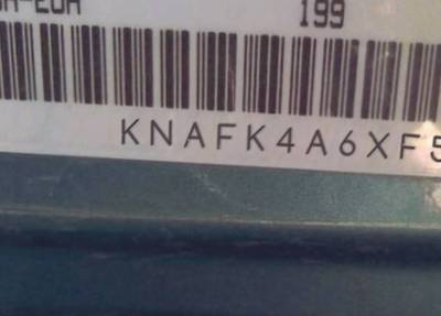 VIN prefix KNAFK4A6XF52