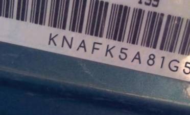 VIN prefix KNAFK5A81G55