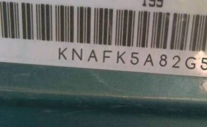 VIN prefix KNAFK5A82G55