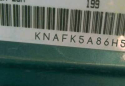VIN prefix KNAFK5A86H56