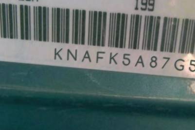 VIN prefix KNAFK5A87G55