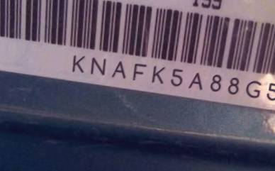 VIN prefix KNAFK5A88G55