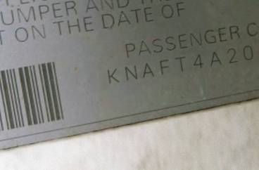 VIN prefix KNAFT4A20A52