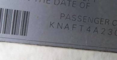 VIN prefix KNAFT4A23C55