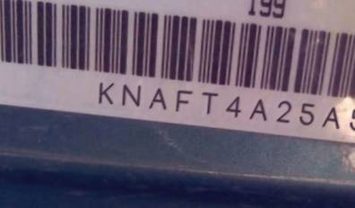 VIN prefix KNAFT4A25A58