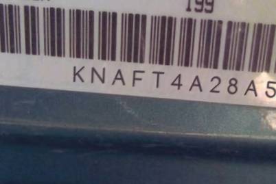 VIN prefix KNAFT4A28A58