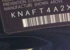 VIN prefix KNAFT4A2XA50
