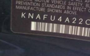 VIN prefix KNAFU4A22C55